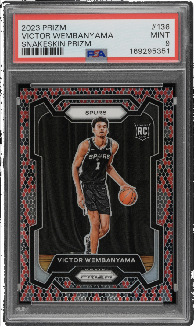 Victor Wembanyama 2023 Prizm Snakeskin PSA 9
